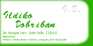 ildiko dobriban business card